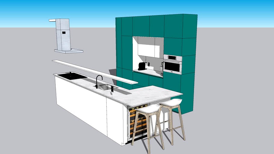 L shape modern kitchen
