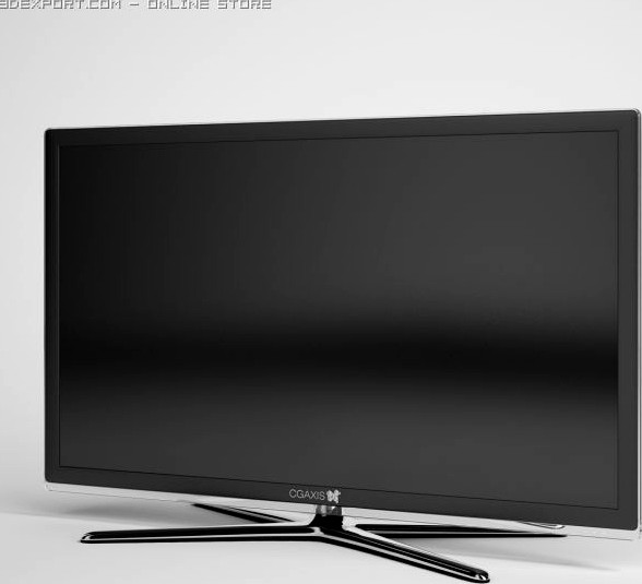 TV Flatscreen CGAXIS electronics 01 3D Model