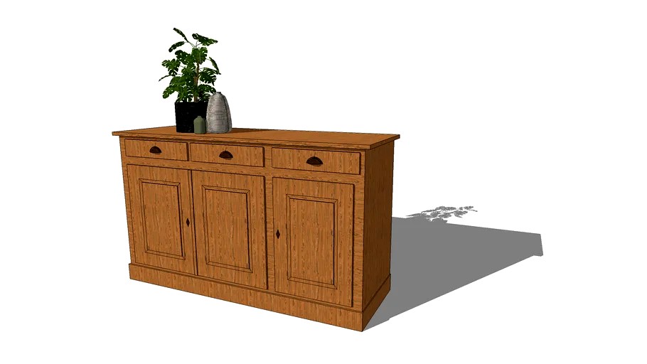 Java Dressoir 3 deurs