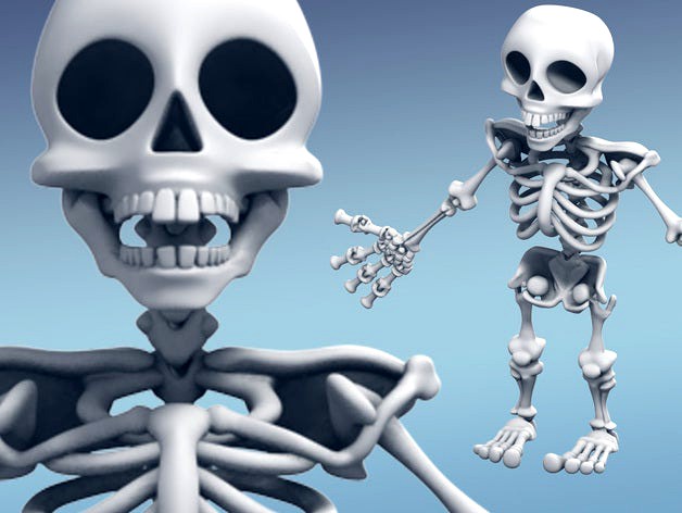Skeleton (Snaps together and moveable) by Davision3d