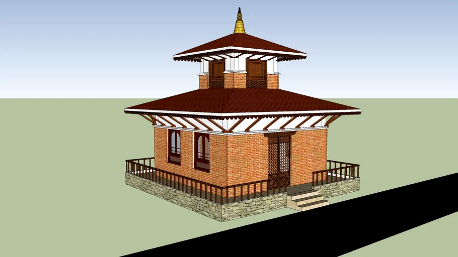 NEPALI TEMPLE / NEPALI ARCHITECTURE 3d model