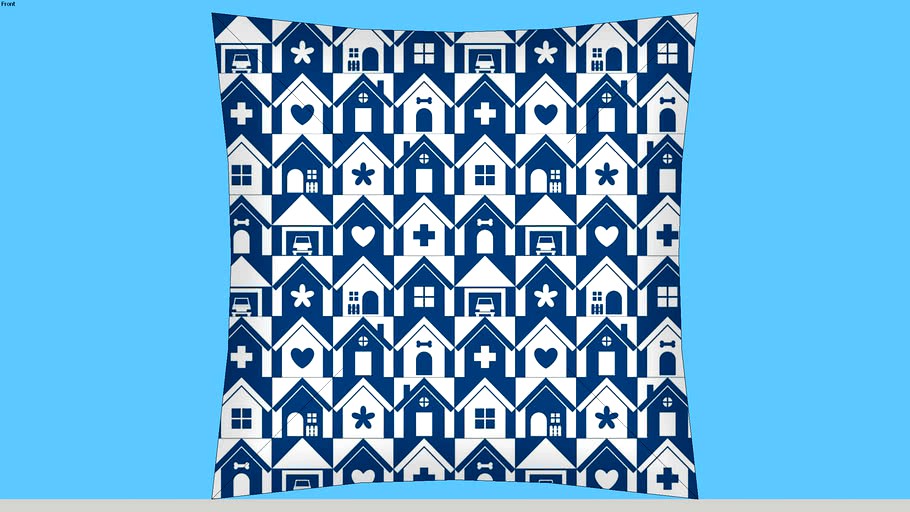 Almofada - Doce Lar - Azul.