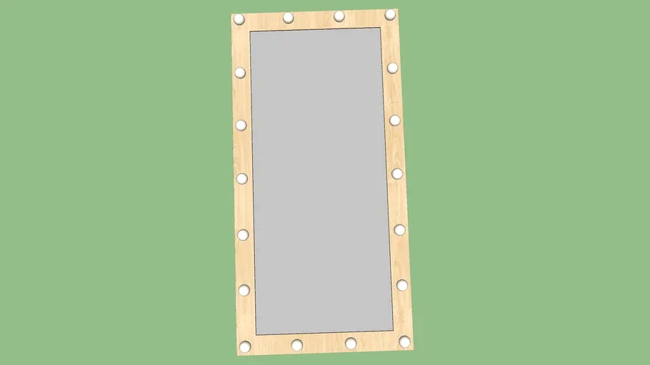 зеркало с лампами / mirror with lamps