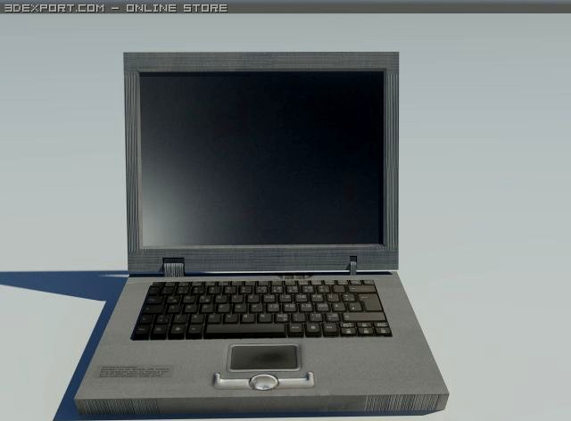 Download free Low Poly old Laptop 3D Model