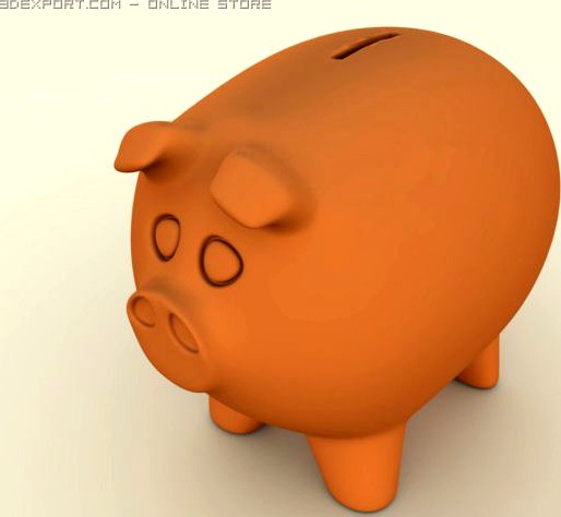 Piggy Bank 3D Model