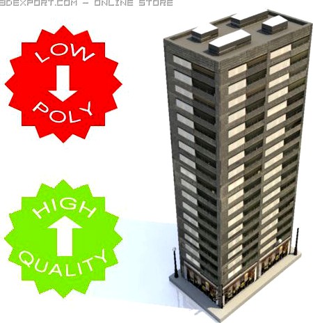Skyscraper Building 9 3D Model