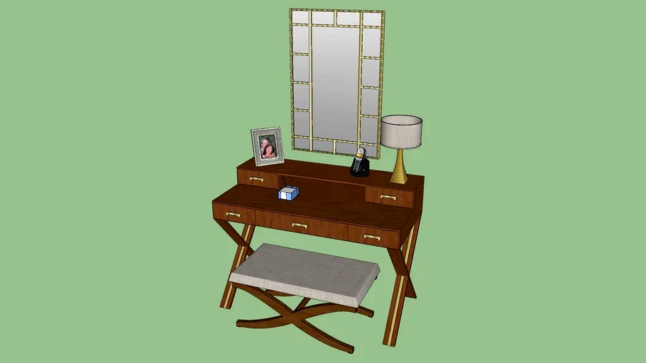 Scrittoio con specchio - Writing desk with mirror