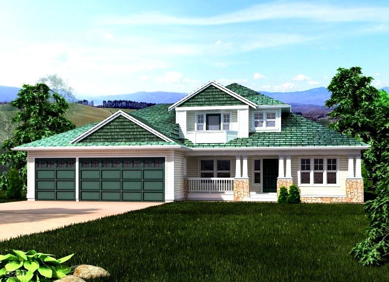 House Elevation Rendering - Source file 0013d model