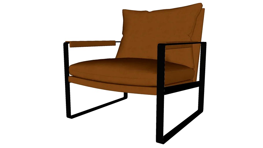 Charles Lounge Chair Cognac Vintage Leather by Modloft