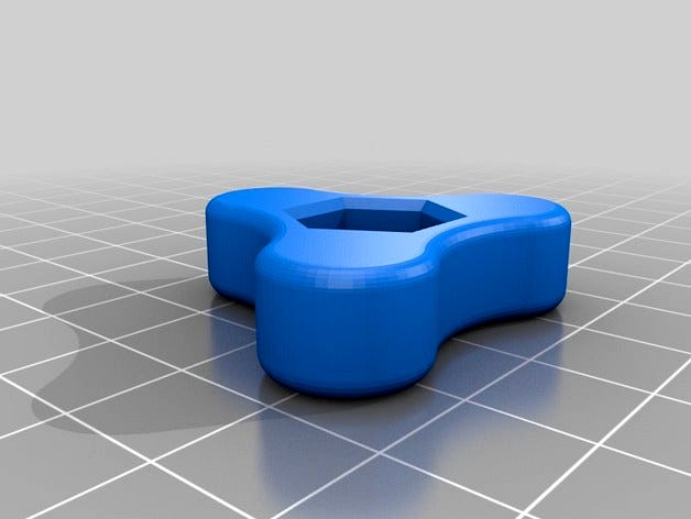 Triangular M8 nut thumb screw by Recurses