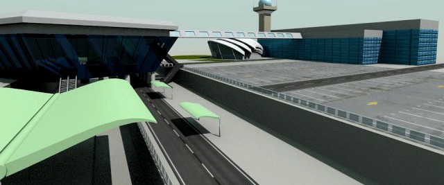 Airport  Metro  Bus Terminal 3D Model