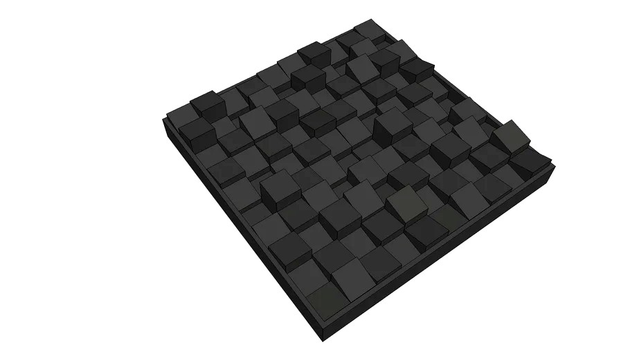 Acoustic diffuser black