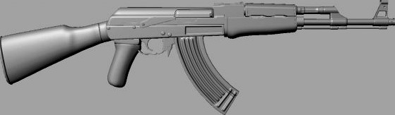 Ak47 rifle 3D Model