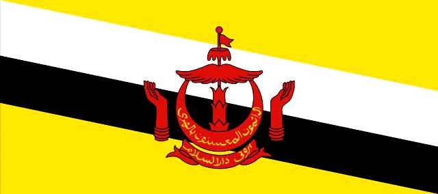 Brunei flag 3D Model