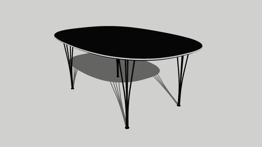 Piet Hein & Bruno Mathsson Super-Elliptical Table