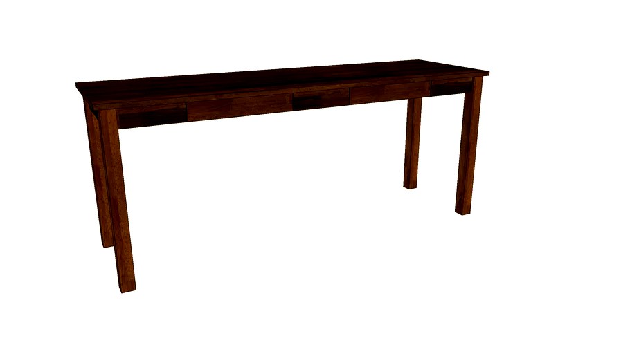 T-1800 Dining Table with Drawer_Brown
