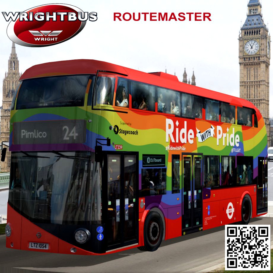 Wrightbus Routemaster Ride With Pride liver3d model