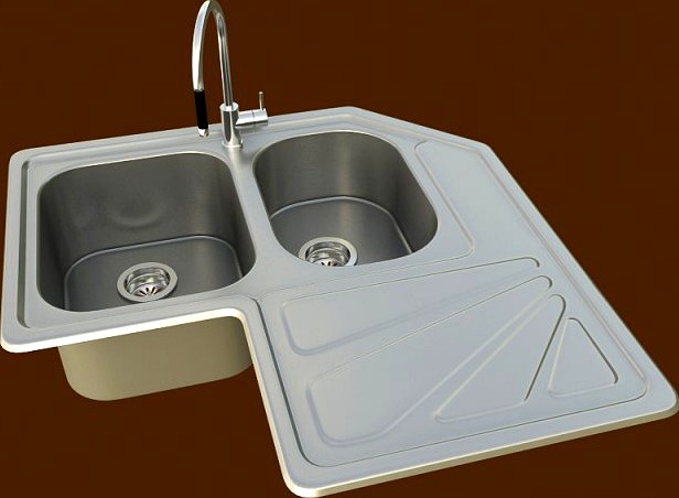 Kitchen sinkFoster corner 3D Model