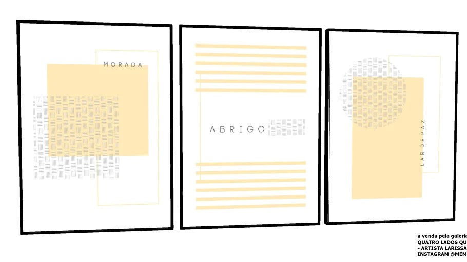 quadros decorativos - Composição MORADIA _4LadosQuadros