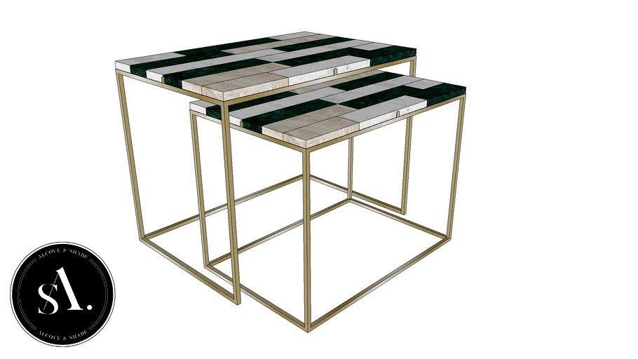 Tables en marbre ZARA HOME 3d model
