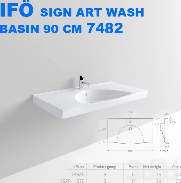 IFO SIGN ART WASH BASIN 90 CM 7482