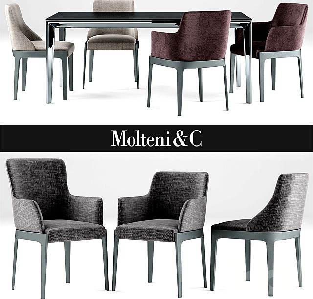 Стол и стул Chelsea Chair Molteni &amp;