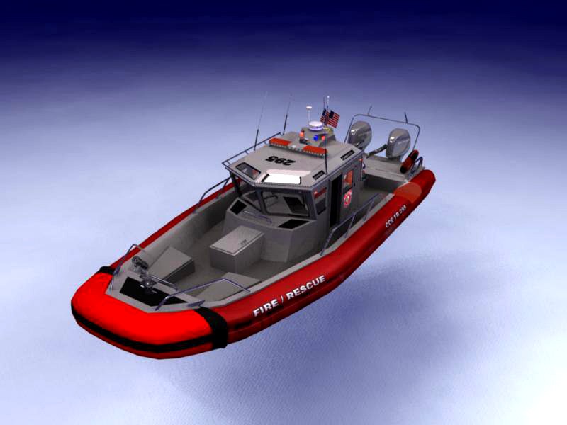 31' Fire and Rescue Safeboat3d model
