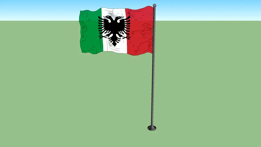 Flag used by the Italian-Albanian minority (unofficial).