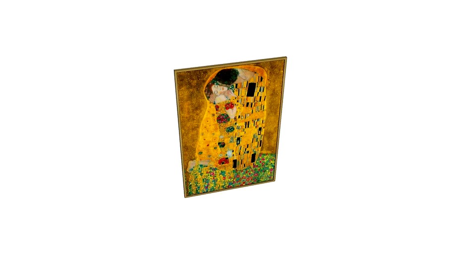 Golden Picture Frame Painting Gustav Klimt The Kiss