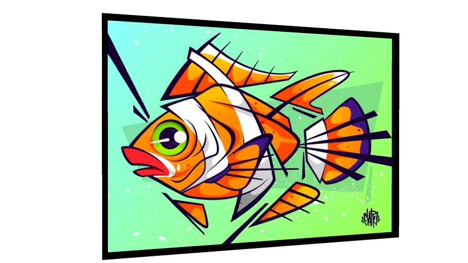 Quadro Peixe Palhaço - Galeria9, por GARU