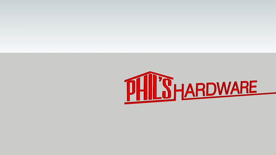 PHILS HARDWARE LOGO 3d model