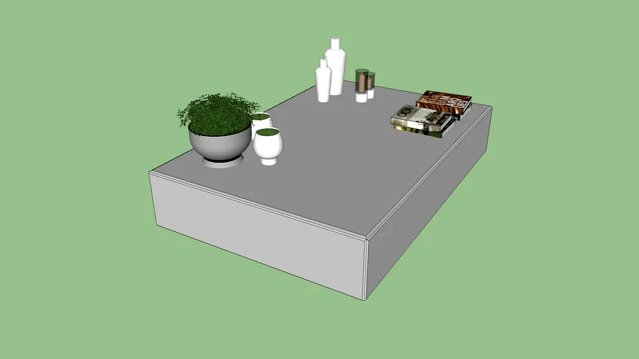 Mesa de centro retangular