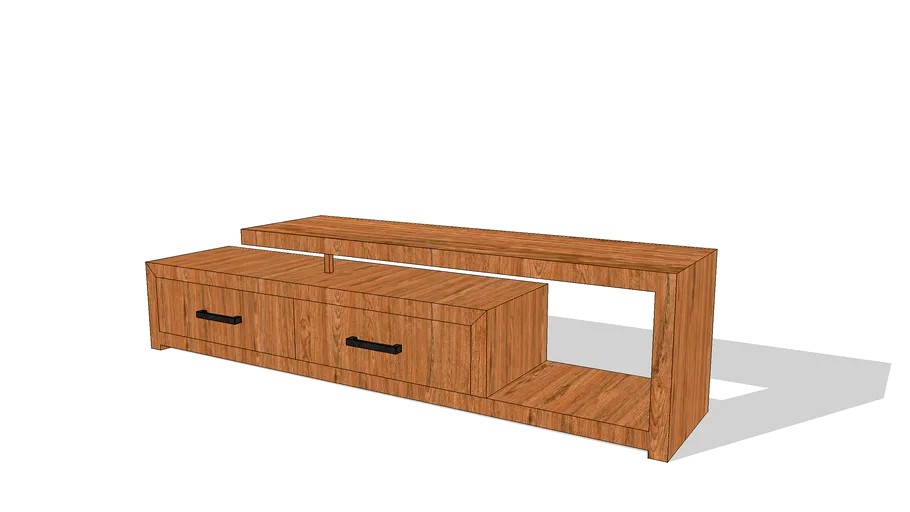 Tv-meubel Java met overlap 190cm