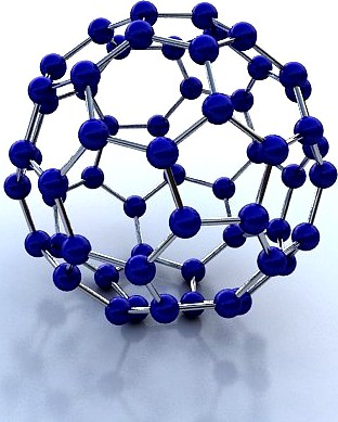 Buckminsterfullerene molecule 3D Model