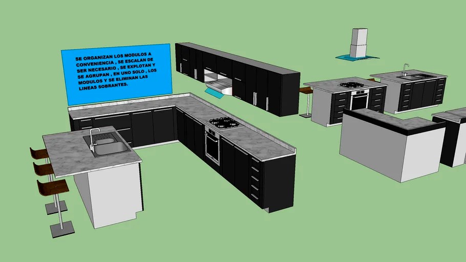 cocina integral x modulos intercambiables