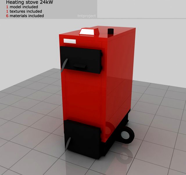 Heating stove 24kW 3D Model