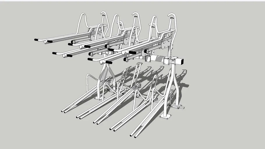 Two Tier Bike Rack: The Timberline Single Sided 10