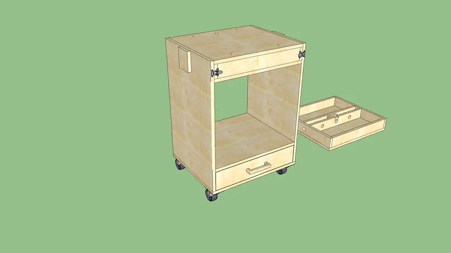 Mobile Dual Workstation 3d model
