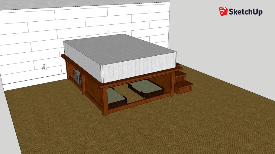 Platform Bed with Storage