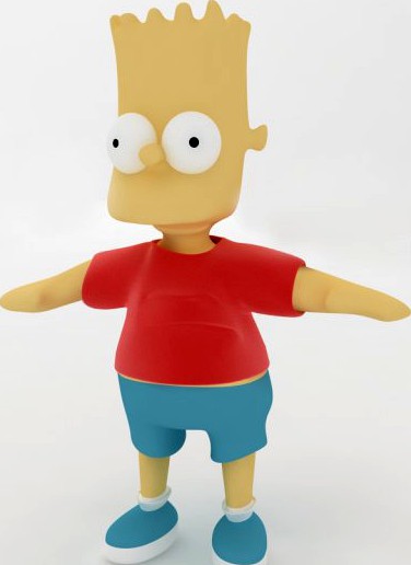 Download free Bart Simpson 3D Model