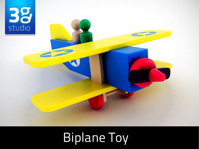 Wooden Airplane 3D Model