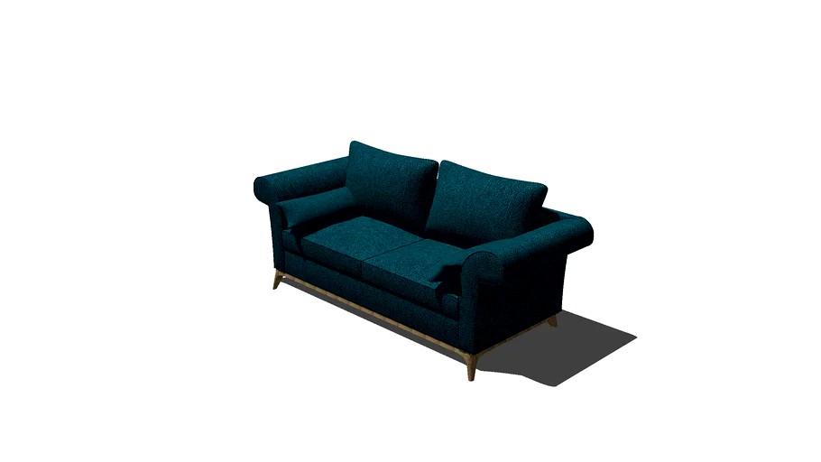 HOME CB SOFA PADUA (C) BASE MADERA 1PZA TURQUESA