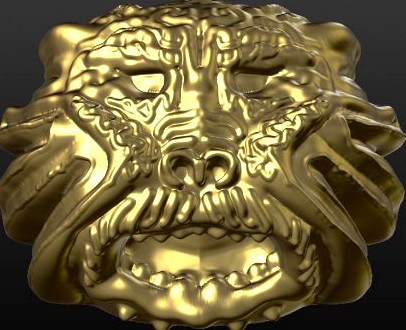 Ethnic Monkey Head 3D Model