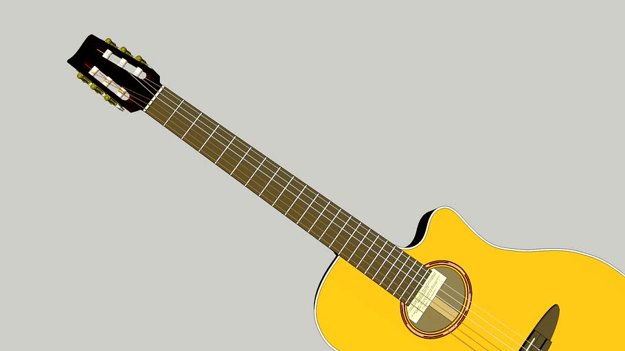 Yamaha APX-6NA Acoustic Guitar - head bat mod