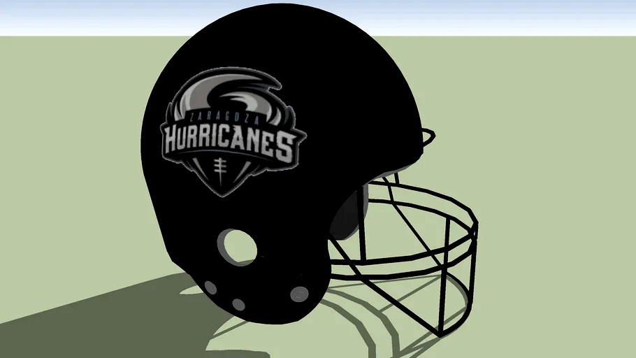 Zaragoza Hurricanes football helmet 3d model