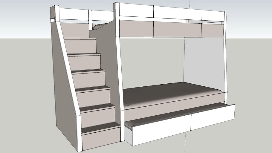bunk bed with pullout