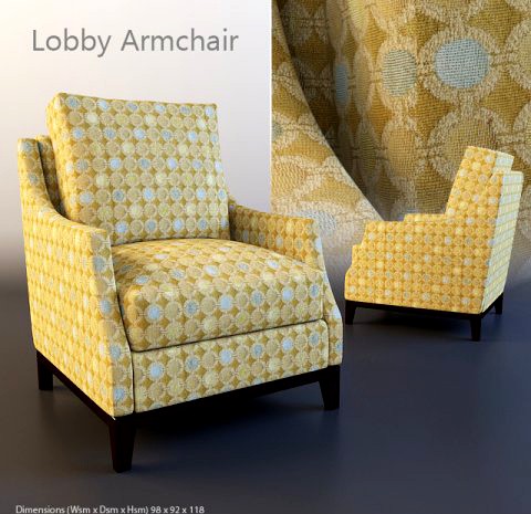 Armchair Lobby 3D Model