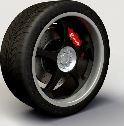 Wheel Akita Racing Ak9 3D Model