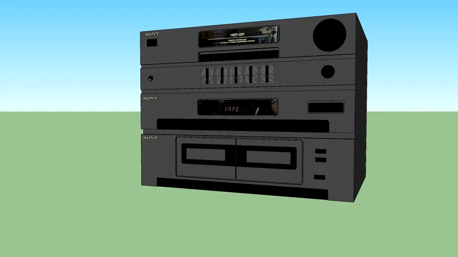 Sony HST221 component stereo system 3d model
