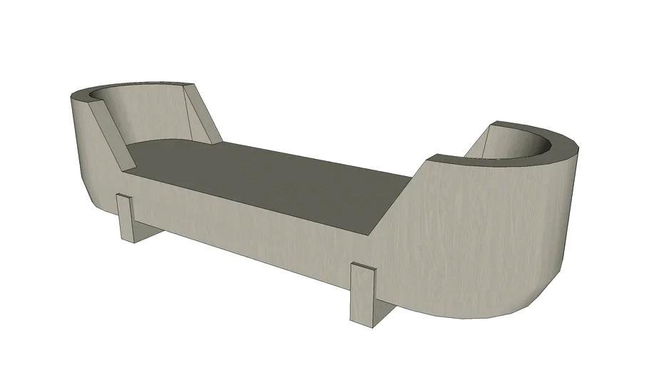 Rick owens double bubble natural plywood bench